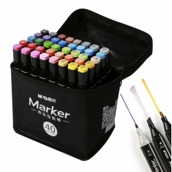 Dual-tip markers, 40 colors