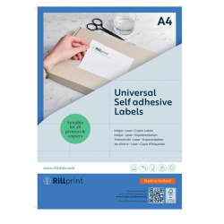 Self-adhesive labels RILLPRINT A4 210x148mm 2 labels 100 sheets