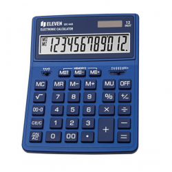 Desktop calculator ELEVEN SDC-444XRNVEE, blue color