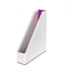 Document stand LEITZ WOW, white with purple detail