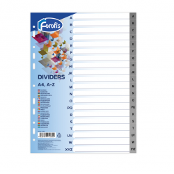 Plastic indices for binders A4 A-Z FOROFIS