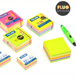 Sticky notes MILAN NEON 50x50mm, 5 colors, 250 sheets, cube