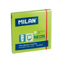 Sticky Notes MILAN NEON 76x76mm, green color, 100 sheets