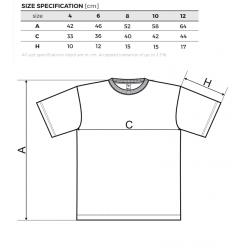 Children's Short-Sleeve T-Shirt, various colors, MALFINI CLASSIC NEW
