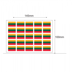 Stickers with tricolor flag