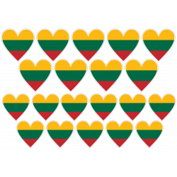 Sticker with the tricolor in the shape of a heart