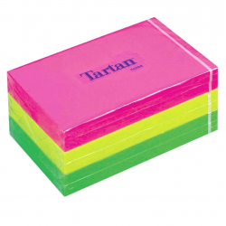 TARTAN Sticky Notes 76x127mm, 100 Sheets, NEON Colors, Pack of 6