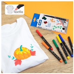 Felt-tip pens for textiles MILAN, 6 colors.