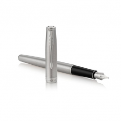 Fountain pen PARKER SONNET STAINLESS STEEL CT, matte silver color