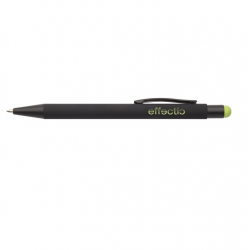 Ballpoint pen PEARLY, black body with green detail, COOL
