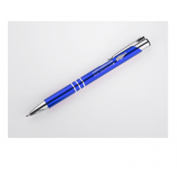 Ballpoint pen KALIPSO blue with silver color details