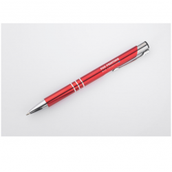 Ballpoint pen KALIPSO red, with silver details