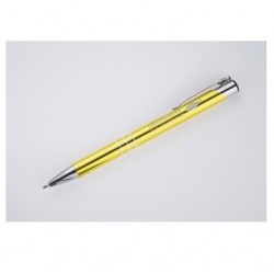 Ballpoint pen KALIPSO yellow with silver color details