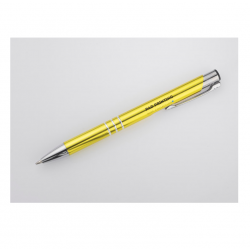 Ballpoint pen KALIPSO yellow with silver color details