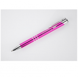 Ballpoint pen KALIPSO pink with silver color details
