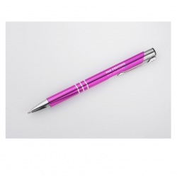 Ballpoint pen KALIPSO pink with silver color details