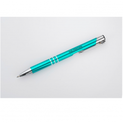 Ballpoint pen automatic KALIPSO turquoise with silver details