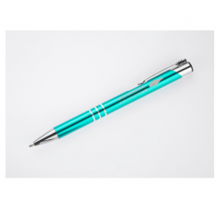 Ballpoint pen automatic KALIPSO turquoise with silver details