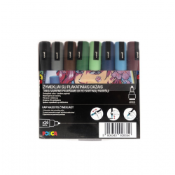 Set of markers UNI POSCA PC-5M, 1.8-2.5 mm, 16 colors