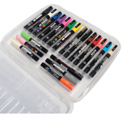 Set of markers UNI POSCA, 20 assorted colors, in a plastic box