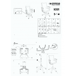 Chair ENTELO NORM BLACK MONOLITH 33, dark gray color