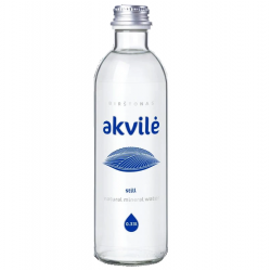 Mineralinis vanduo AKVILĖ 0,33L stikle, negazuotas, įp.24