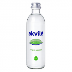 Mineral water AKVILĖ 0.33L glass, carbonated