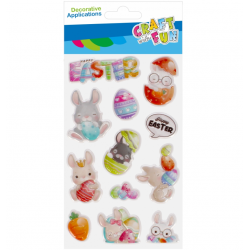 Easter egg stickers, 12 pcs, various colors