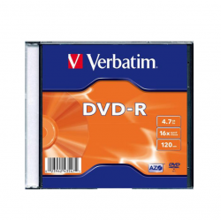 DVD+R VERBATIM 4.7GB 16x Slim, in plastic case