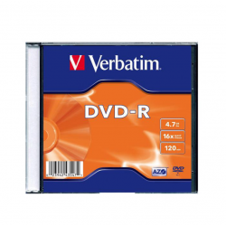 DVD+R VERBATIM 4,7GB 16x Slim, plastikinėje dėžutėje