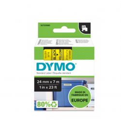 DYMO tape 24mm x 7m, black/yellow