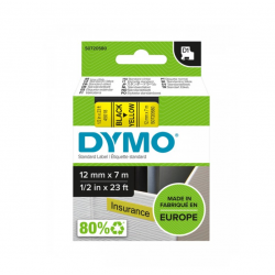 Juostelė DYMO D1 12mmx7m juoda/geltona S0720580