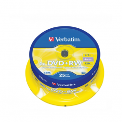 Diskas Verbatim DVD+RW 4.7GB 25 vnt. ant iešmo