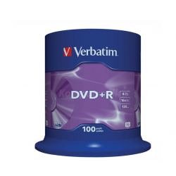 Diskas VERBATIM DVD+R 4,7GB 16x MATTE SILVER  ant iešmo, 100vnt.