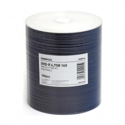 DVD-R disc OMEGA Freestyle 4.7GB 16x, 100 pcs. pack, Inkjet Printable