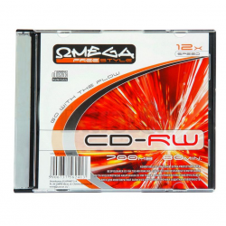 CD-RW OMEGA Freestyle 700MB 12x Slim, plastikinėje dėžutėje