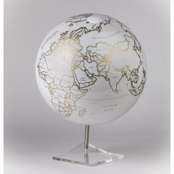 Globe GUESTBOOK, 30 cm, white pearl color