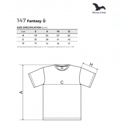 Children's short-sleeve T-shirt, various colors, MALFINI FANTASY