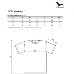 Men's short sleeve T-shirt, various colors, MALFINI FANTASY