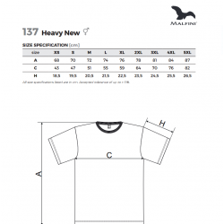 T-shirt with short sleeves, universal, black MALFINI HEAVY NEW