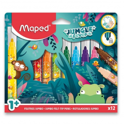 JUMBO MAPED JUNGLE FAVER markers, suitable for use from 1 year old2 sp.