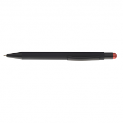 Ballpoint pen with stylus PEARLY, black body with red detail, COOL