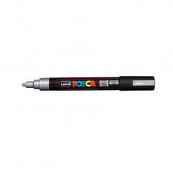 Marker UNI POSCA PC-5M, No.26, 1.8-2.5 mm, silver color