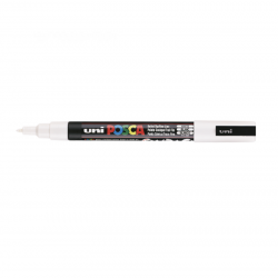 Marker UNI POSCA PC-3M, No.1, 0.9-1.3 mm, white color