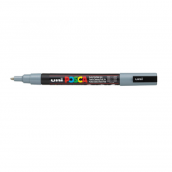 Marker UNI POSCA PC-3M, No.37, 0.9-1.3 mm, gray color