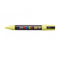Marker UNI POSCA PC-5M, No.P2, 1.8-2.5 mm, light yellow color