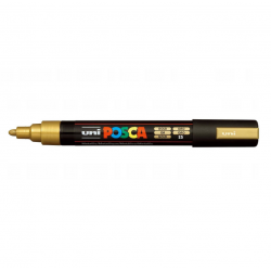 Marker UNI POSCA PC-5M, No.25, 1.8-2.5 mm, gold color