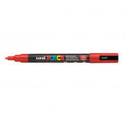 Marker UNI POSCA PC-3M, No.15, 0.9-1.3 mm, red color