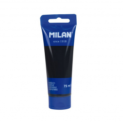 Acrylic paint, black color, 75ml, MILAN