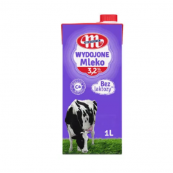 Pienas MLEKOVITA 3,2% riebumo be laktozės 1l įp.12